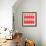 Retro Wave Pattern Orange-null-Framed Giclee Print displayed on a wall
