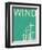 Retro Wind Turbines Illustration-norph-Framed Premium Giclee Print