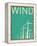 Retro Wind Turbines Illustration-norph-Framed Stretched Canvas