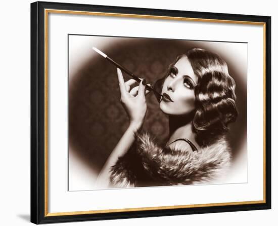 Retro Woman Portrait-Subbotina Anna-Framed Photographic Print