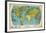 Retro World Map-The Vintage Collection-Framed Giclee Print
