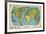 Retro World Map-The Vintage Collection-Framed Giclee Print