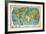 Retro World Map-The Vintage Collection-Framed Giclee Print