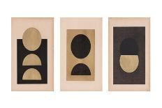 Abstract Art Deco Collage with Geometric Form and Paper Texture-retrofutur-Photographic Print