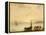 Return from Fishing with Setting Sun-Eugene Louis Boudin-Framed Premier Image Canvas