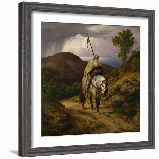 Return from the Crusade-Carl Friedrich Lessing-Framed Giclee Print