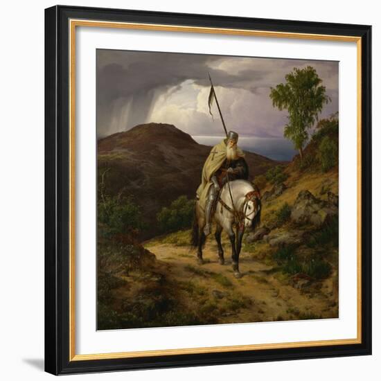 Return from the Crusade-Carl Friedrich Lessing-Framed Giclee Print