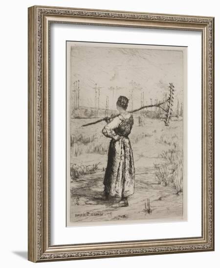 Return from the Fields (Retour Des Champs), 1878 (Etching)-Jules Bastien-Lepage-Framed Giclee Print