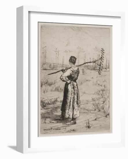 Return from the Fields (Retour Des Champs), 1878 (Etching)-Jules Bastien-Lepage-Framed Giclee Print