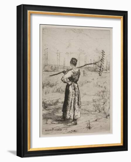 Return from the Fields (Retour Des Champs), 1878 (Etching)-Jules Bastien-Lepage-Framed Giclee Print