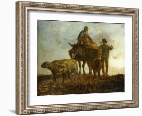 Return from the Fields-Jean-François Millet-Framed Giclee Print