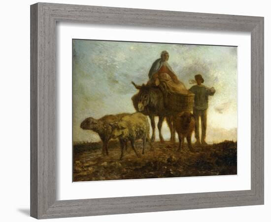 Return from the Fields-Jean-François Millet-Framed Giclee Print