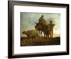 Return from the Fields-Jean-François Millet-Framed Giclee Print