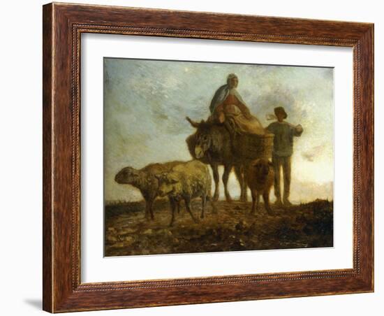 Return from the Fields-Jean-François Millet-Framed Giclee Print