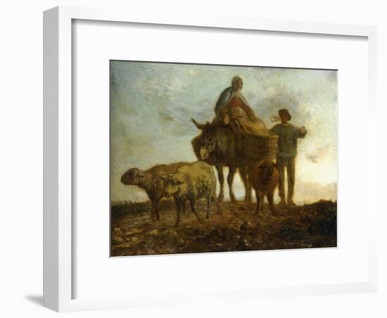 Return from the Fields-Jean-François Millet-Framed Giclee Print