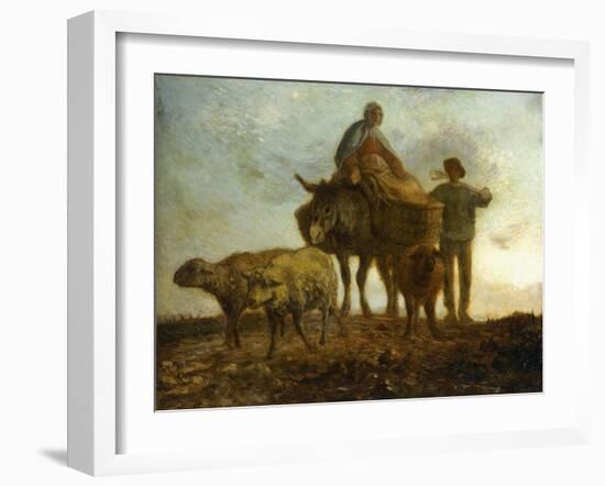 Return from the Fields-Jean-François Millet-Framed Giclee Print