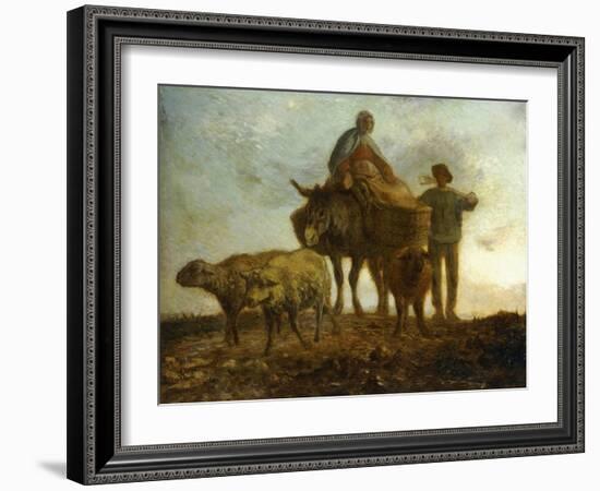 Return from the Fields-Jean-François Millet-Framed Giclee Print