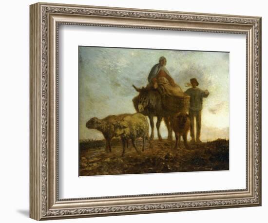 Return from the Fields-Jean-François Millet-Framed Giclee Print