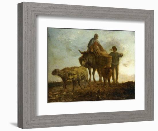 Return from the Fields-Jean-François Millet-Framed Giclee Print