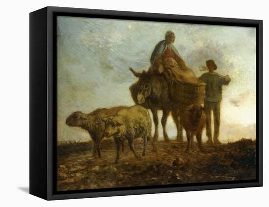 Return from the Fields-Jean-François Millet-Framed Premier Image Canvas