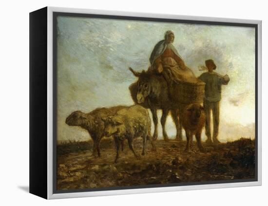 Return from the Fields-Jean-François Millet-Framed Premier Image Canvas