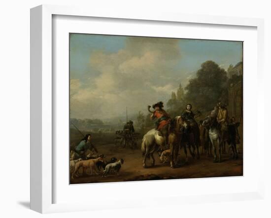 Return from the Hunt-Johannes Lingelbach-Framed Art Print