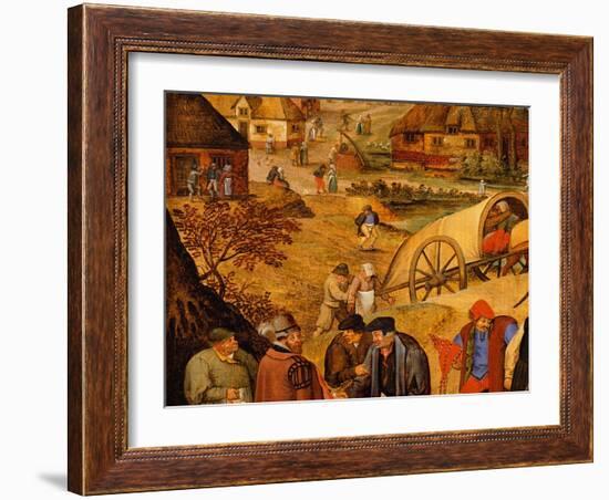 Return from the Kermesse (Detail)-Pieter Brueghel the Younger-Framed Giclee Print