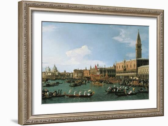 Return of Il Bucintoro on Ascension Day, 1745-1750-Canaletto-Framed Giclee Print