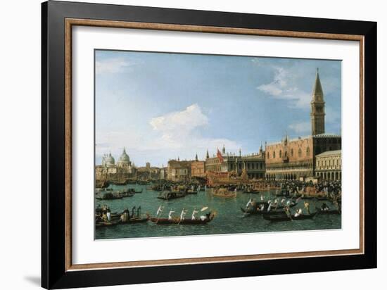 Return of Il Bucintoro on Ascension Day, 1745-1750-Canaletto-Framed Giclee Print