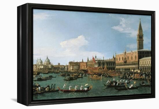 Return of Il Bucintoro on Ascension Day, 1745-1750-Canaletto-Framed Premier Image Canvas