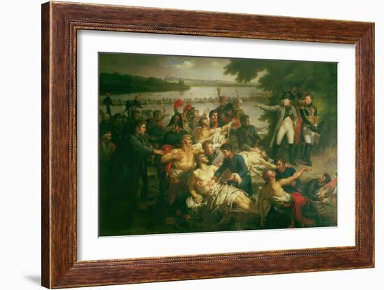Return of Napoleon (1769-1821) to the Island of Lobau after the Battle of Essling,1809, 1812-Charles Meynier-Framed Giclee Print