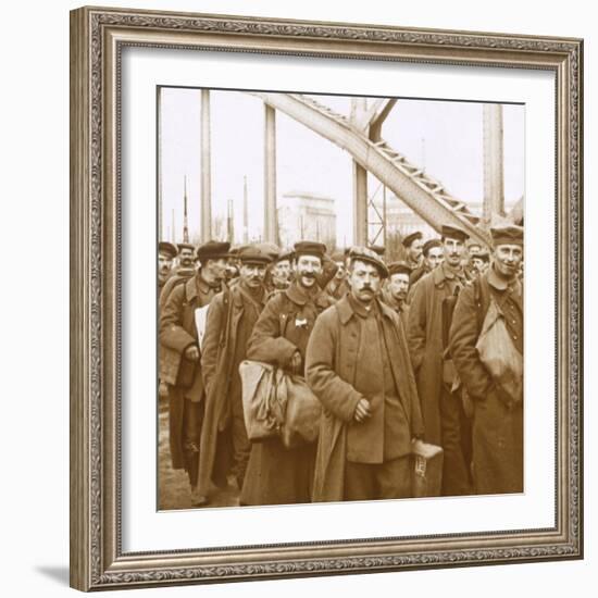 Return of soldiers from Alsace-Lorraine, c1914-c1918-Unknown-Framed Photographic Print