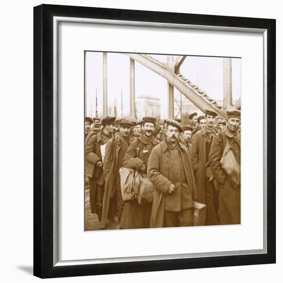 Return of soldiers from Alsace-Lorraine, c1914-c1918-Unknown-Framed Photographic Print