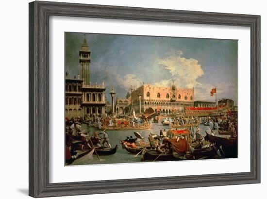 Return of the Bucintoro on Ascension Day-Canaletto-Framed Giclee Print