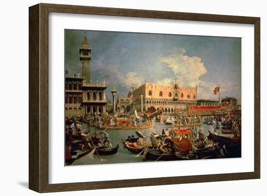 Return of the Bucintoro on Ascension Day-Canaletto-Framed Giclee Print