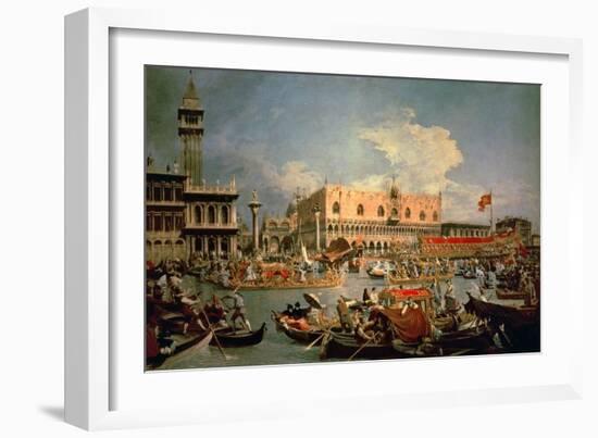 Return of the Bucintoro on Ascension Day-Canaletto-Framed Giclee Print