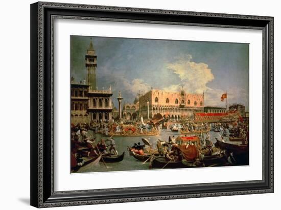 Return of the Bucintoro on Ascension Day-Canaletto-Framed Giclee Print