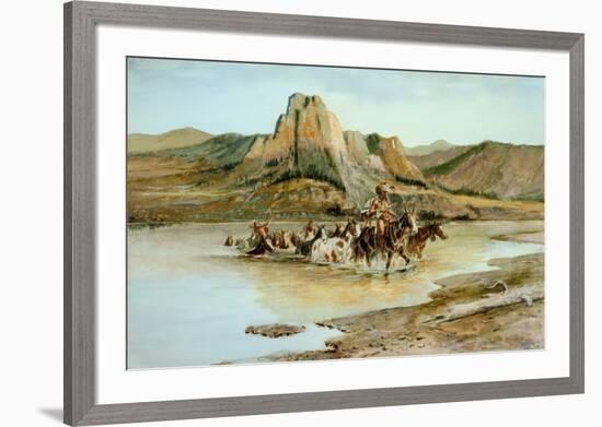 Return of the Horse Thieves-Charles Marion Russell-Framed Art Print