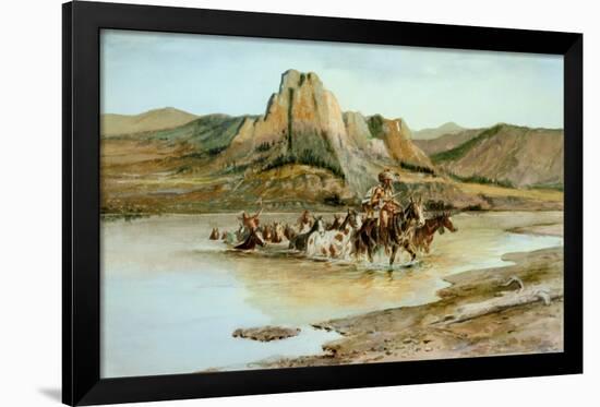 Return of the Horse Thieves-Charles Marion Russell-Framed Art Print