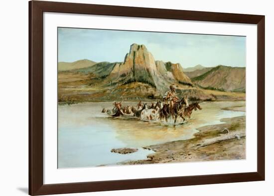 Return of the Horse Thieves-Charles Marion Russell-Framed Art Print