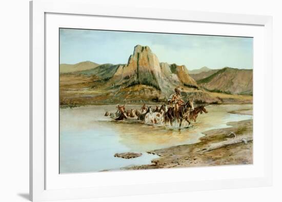 Return of the Horse Thieves-Charles Marion Russell-Framed Art Print