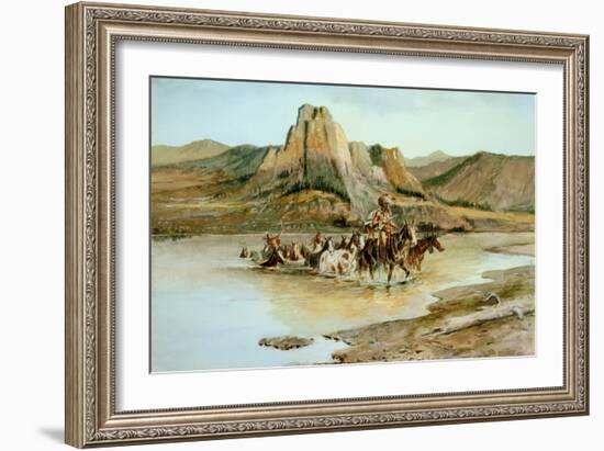 Return of the Horse Thieves-Charles Marion Russell-Framed Art Print