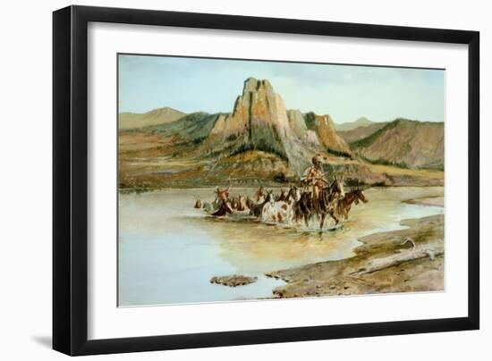 Return of the Horse Thieves-Charles Marion Russell-Framed Art Print