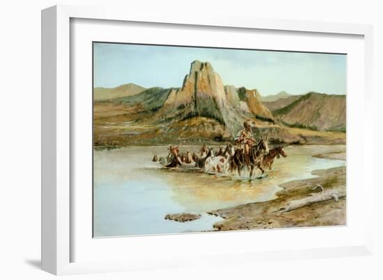 Return of the Horse Thieves-Charles Marion Russell-Framed Art Print