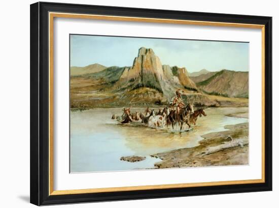 Return of the Horse Thieves-Charles Marion Russell-Framed Art Print