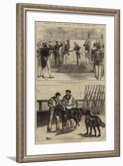 Return of the Prince of Wales from India-null-Framed Giclee Print