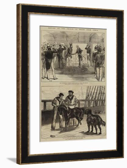 Return of the Prince of Wales from India-null-Framed Giclee Print