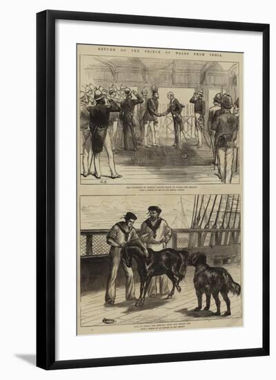 Return of the Prince of Wales from India-null-Framed Giclee Print