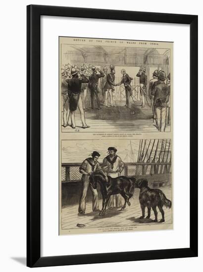 Return of the Prince of Wales from India-null-Framed Giclee Print