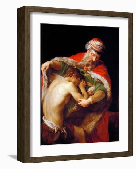 Return of the Prodigal Son, 1773-Pompeo Batoni-Framed Giclee Print